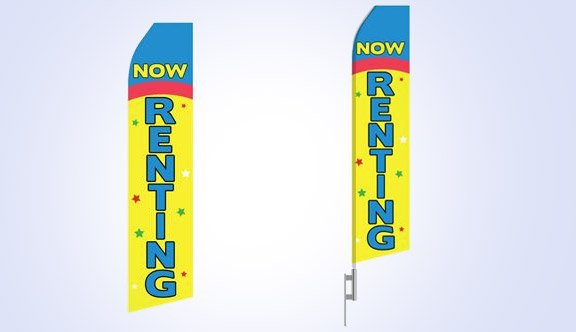 Now Renting Stock Flag - 16ft