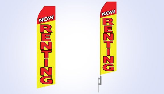 Now Renting Stock Flag - 16ft