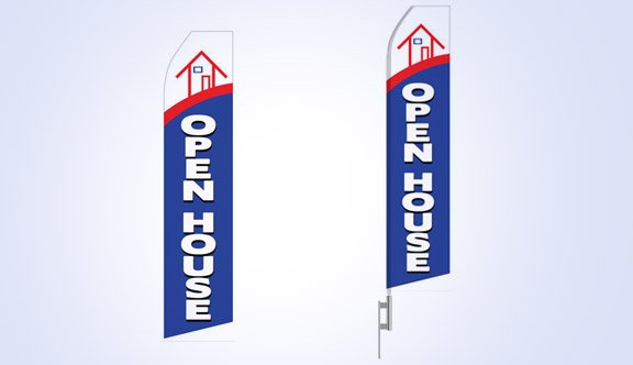 Open House Stock Flag - 16ft