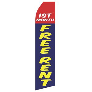 First Month Free Rent Stock Flag - 16ft