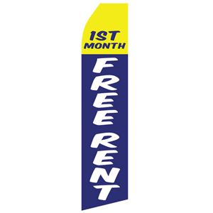 First Month Free Rent Stock Flag - 16ft