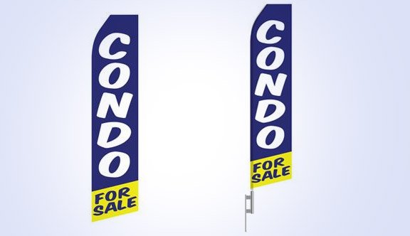 Condo For Sale Stock Flag - 16ft