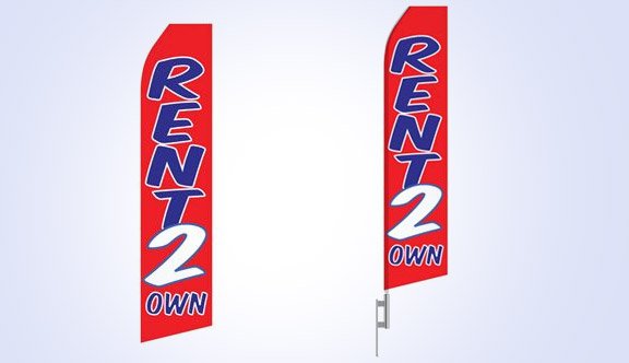 Rent 2 Own Stock Flag - 16ft