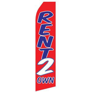 Rent 2 Own Stock Flag - 16ft