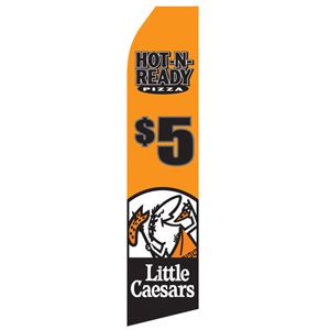 Little Caesars Hot and Ready Pizza Logo Stock Flag - 16ft