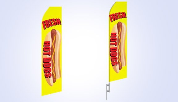 Fresh Hot Dogs Stock Flag - 16ft