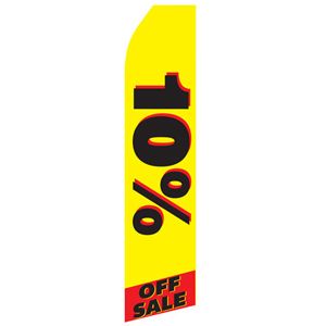 10% off Sale Stock Flag - 16ft