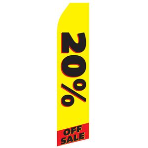 20% off Sale Stock Flag - 16ft