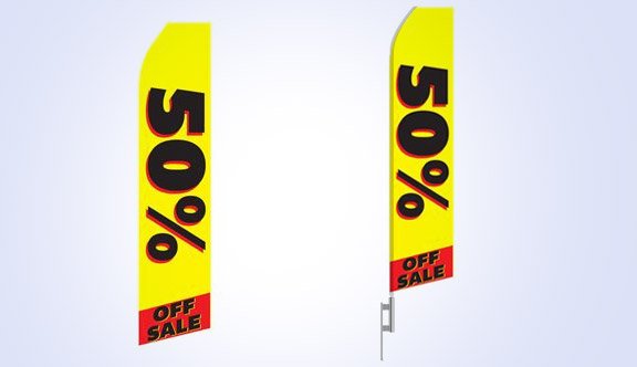 50% off Sale Stock Flag - 16ft