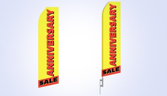 Anniversary Stock Flag - 16ft