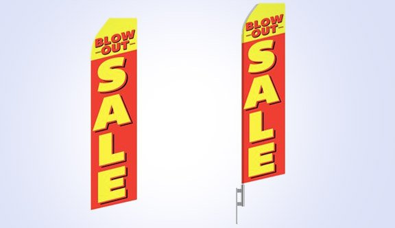 Blow Out Sale Stock Flag - 16ft