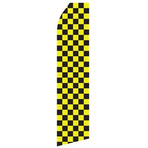 Yellow and Black Checkered Stock Flag - 16ft