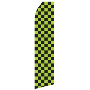 Green and Black Checkered Stock Flag - 16ft