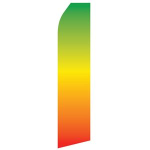 Green Orange Gradient Stock Flag - 16ft