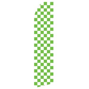 Green Checkered Stock Flag - 16ft
