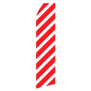 Red Ribbed Stock Flag - 16ft