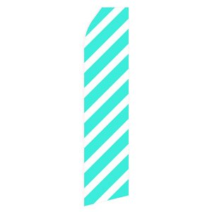 Wide Cyan Ribbon Stock Flag - 16ft