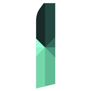 Green Shaded Stock Flag - 16ft
