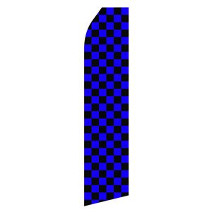 Blue Black Chessboard Stock Flag - 16ft