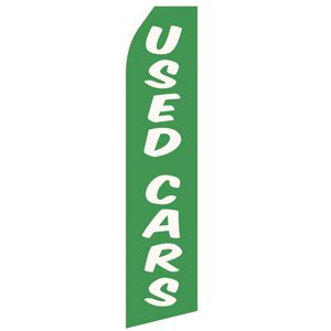 Green Used Car Stock Flag - 16ft