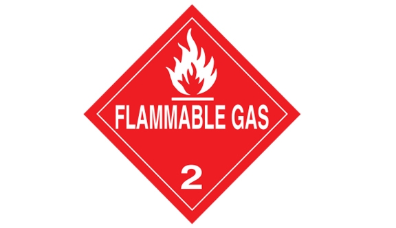 Flammable Gas Labels - 4x4