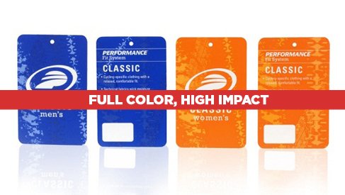 Full Color Hang Tags can make a great branding.