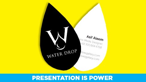 Ink Drop Shaped Business Card Printed Full Color Printpapa Ink Drop Shaped Business Card Printed