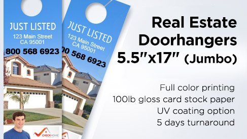 Real Estate Doorhangers -  Jumbo (5.5"x17")