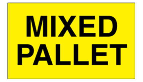 Mixed Pallet Labels - 3x5