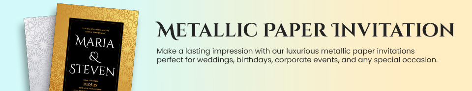 Metallic Paper Invitations
