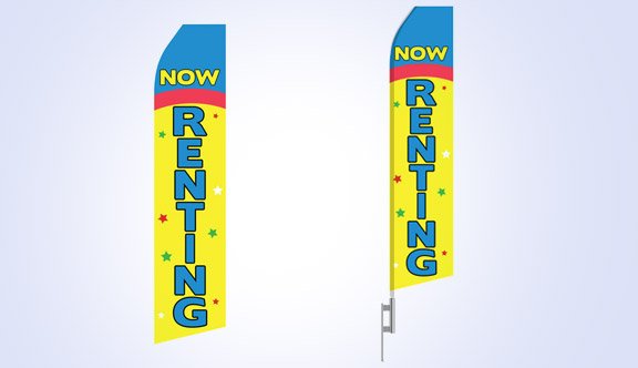 Now Renting Stock Flag - 16ft