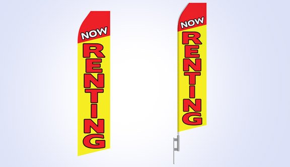 Now Renting Stock Flag - 16ft
