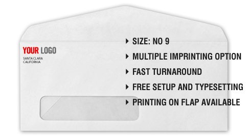 No. 9 Window Envelope (3 7/8 x 8 7/8) 