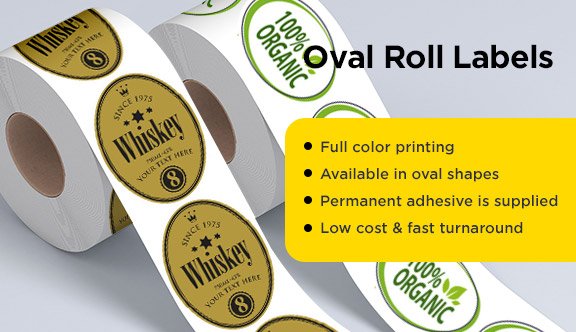 Oval Roll Labels