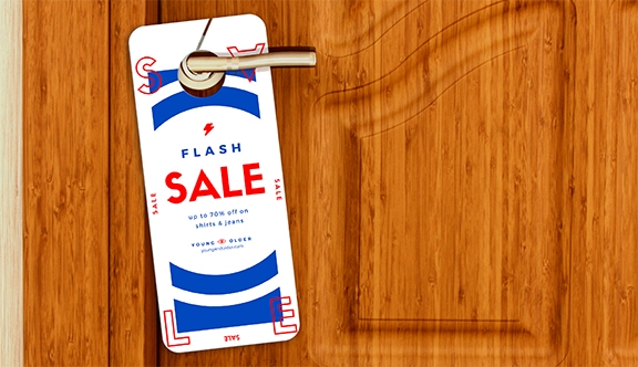 Plastic Doorhanger 3.5x8.5 inch