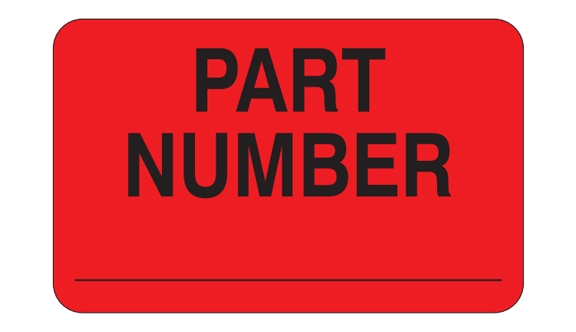 Part Number Labels - 1.25x2