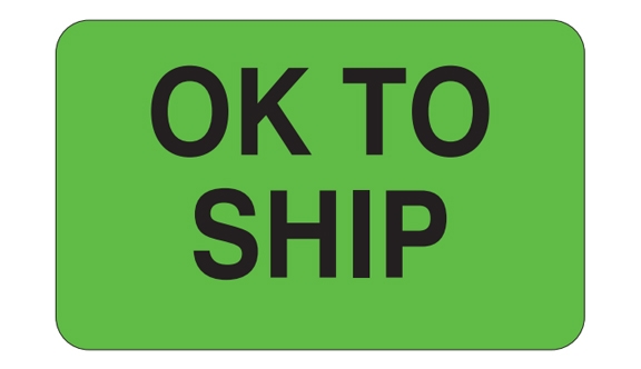 Ok To Ship Labels - 1.25x2