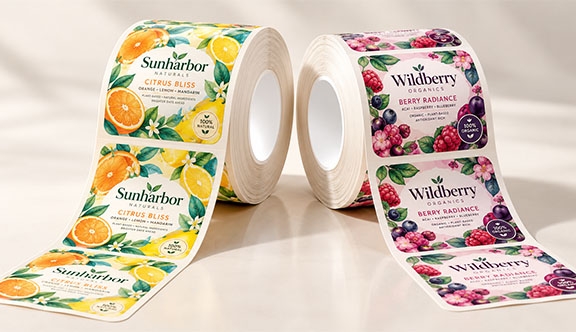 Rounded Rectangle Roll Labels