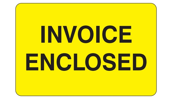 Invoice Enclosed Labels - 2x3