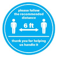 Social Distancing Floor Decals