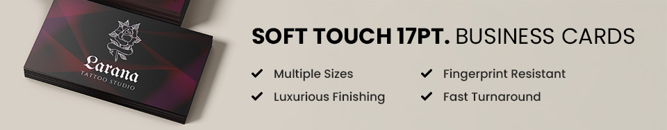 Soft Touch 17pt. Business Cards