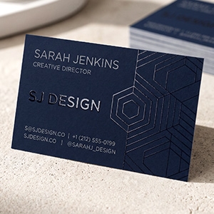 Raised Spot UV European Business Cards 3.35x2.17