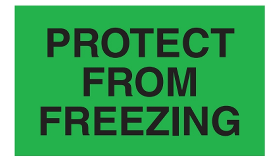 Protect From Freezing Labels - 3x5