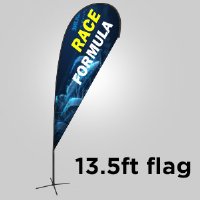 Tear Drop Advertising Flag - 13.5 ft