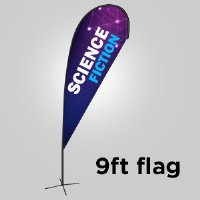 Tear Drop Advertising Flag - 9ft