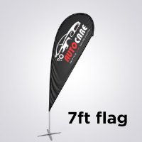 Tear Drop Advertising Flag - 7ft