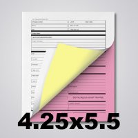 3 Part Carbonless Form - Qtr. Page