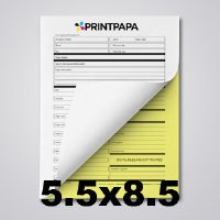 2 Part Carbonless Form - Half Page