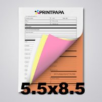 4 Part Carbonless Form - Half Page