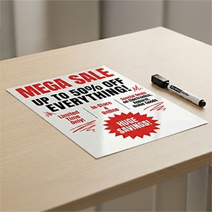 Dry-Erase Card - Half Page Small (5x7)